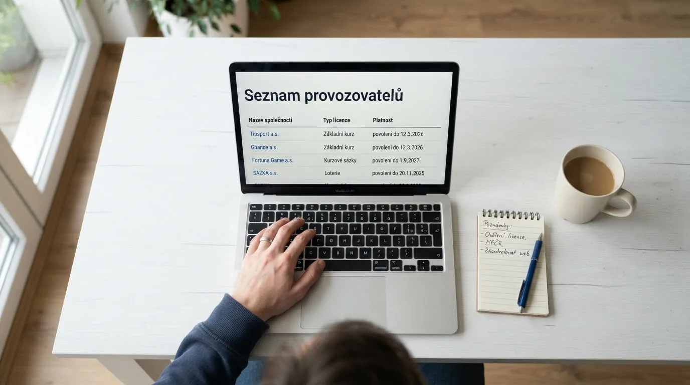 Úřední dokument s razítkem Ministerstva financí ČR a textem zákona o hazardních hrách