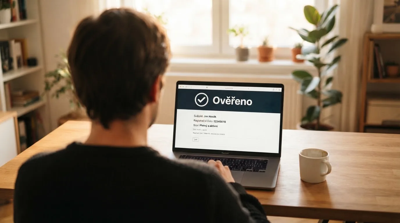 Dokument s úředním razítkem a logem Ministerstva financí ČR položený na stole vedle klávesnice