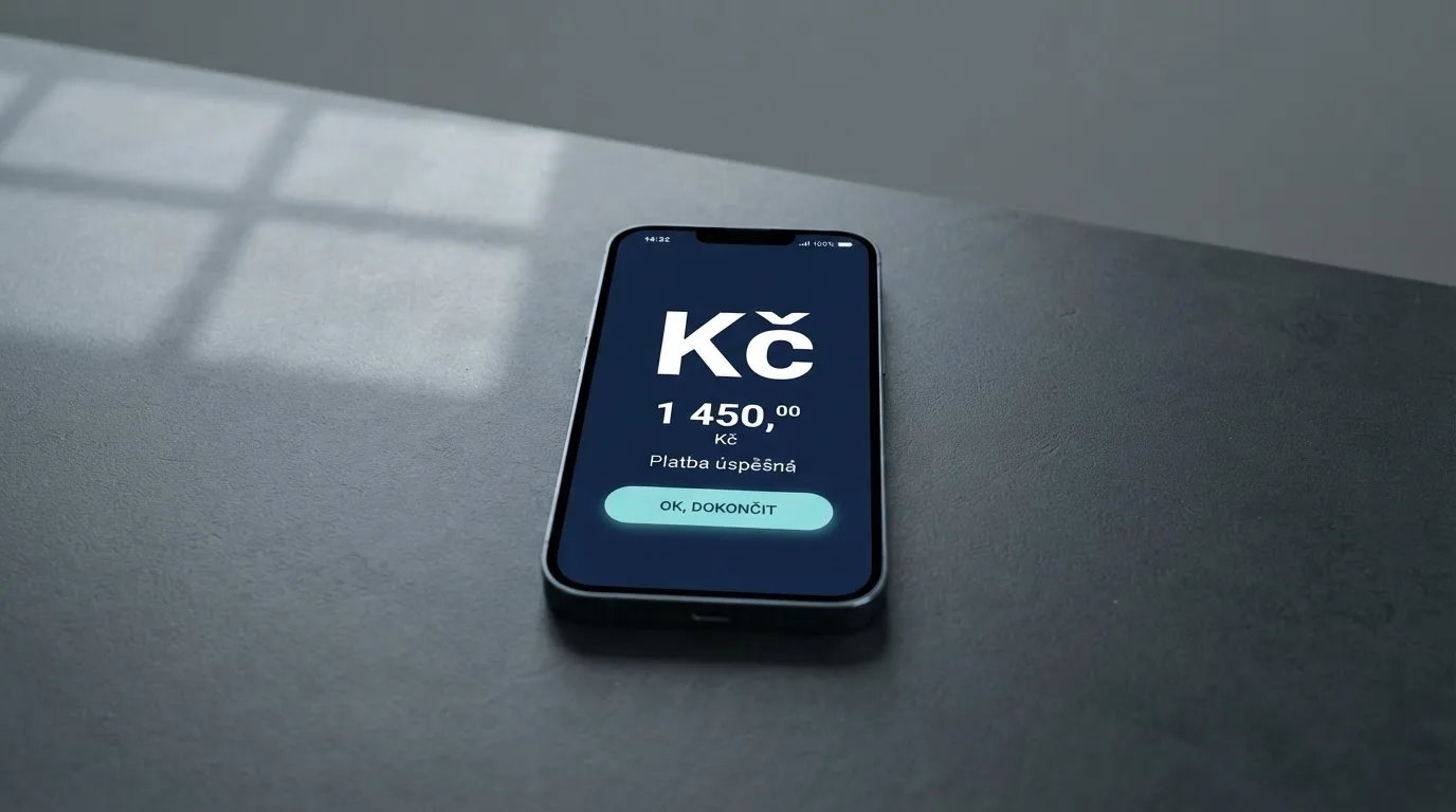 Mobilní telefon s displejem zobrazujícím platební metody — ikony karet, Google Pay a bankovního převodu