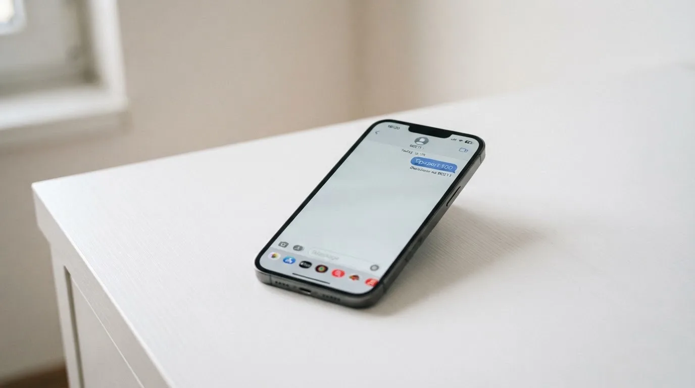 Displej mobilního telefonu s odeslanou SMS zprávou pro vklad do online casina na číslo 90211